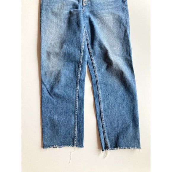 GRLFRND Helena Groovy Situation High Rise Straight Leg Crop Jeans, Size 27 - Picture 8 of 16